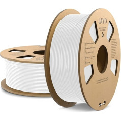 PETG filaments 1,75 mm, JAYO 3D printeru filaments PETG, glīti uztīts filaments, izmēra precizitāte +/- 0,02 mm, 1,1 kg spole, 2 iepakojumi, PETG White + White