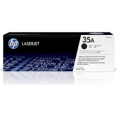 HP oriģinālā CB435A Laserjet lāzera tonera kasetne - melna