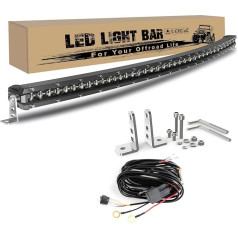 CO LIGHT 44 collu izliekta gaismas josla Slim Light Bar 12 V LED lukturu josla LED darba gaismas josla 12 V papildu lukturis automašīnai bezceļa traktoram SUV UTV ATV kravas automašīnai 18000LM