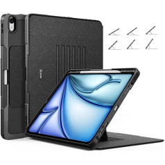 ZtotopCases Apvalks iPad Air 13 collu korpusam M2 2024, magnētiskais aizsargvāciņš ar pildspalvas turētāju, triecienizturīgs, izturīgs pret kritieniem, automātiska miega/modināšanas funkcija, iPad Air 13 collu (M2), melns