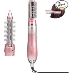 Sonew Daudzfunkcionālā matu cirtas matu žāvētājs un matu iztaisnotājs 3 in 1 matu fēns un matu iztaisnotājs Styler Curling Brush Karstā gaisa birste Rotējoša matu žāvētāja birste Karstā gaisa iztaisnošanas birste