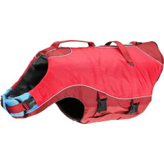 Kurgo Surf n' Turf Dog Water Life Jacket, piepūšamā drošības jaka suņiem, glābšanas veste suņiem, peldošā veste kajakam, baseinam vai ezeram, atstarojoša, regulējama, maziem, vidēji lieliem mājdzīvniekiem