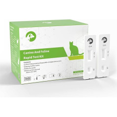 Giardia Antigen Test Kit (GIA-Ag) Testu komplekts, suņu līnija, Giardia Antigen Quick Test Kit, ātrais veselības tests kaķiem, suņiem, 10 eksemplāru iepakojums