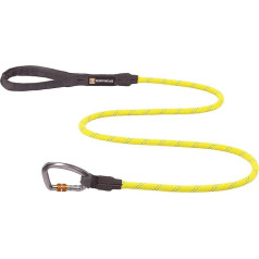 RUFFWEAR Knot-a-Leash atstarojoša virve su karabīnes āķītim, 1,5 m, 11 mm bieza, zaļa, lišenzeltena krāsa