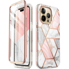 i-Blason Glitter Case для iPhone 14 Pro Max (6,7 дюймов) Мобильный телефон чехол 360 градусов чехол бампер защитная крышка [Cosmo] с защитой экрана 2022 Edition (мрамор), i