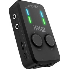 IK MUltimedia iRig Pro Duo I/O - universāla divkanālu audio/MIDI saskarne iPhone, iPad, Android un MAC/PC ierīcēm