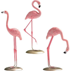 Abaodam Flamingo Statue Pink Resin Flamingo Figurine Flamingo Statue Table Decoration Flamingo Rose Sculpture Table Decoration Ornaments