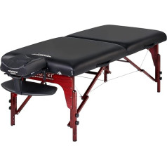 Master Massage 71cm Montclair Mobil Massageliege Klappbar Massagebett Massagebank Kosmetikliege Portable Beauty Bed Holzfüße Paket Schwarz