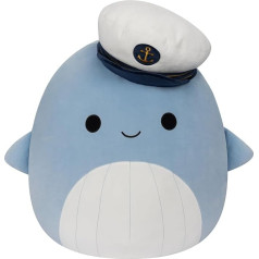 Squishmallows SQCR02420 - Samir the Blue Whale, 50 cm, Official Kelly Toys Plush, Super Soft Cuddly Toy