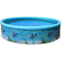 Planschbecken, Sommer-Kinder-Schwimmbad, kein Aufblasen, Kinder-Wasser-Pool-Spielzeug, Hundepool für den Außenbereich, Garten (aufblasbar, 186 x 40 cm)