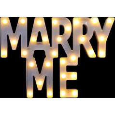 OSALADI 1 x modelēšanas gaisma kāzu zīme apdares apgaismojums automašīnām neona dekori Will You Marry Me Lights Glowing Marry Me Sign LED Marquee Letter Lights Wedding Light Decor