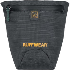 RUFFWEAR Pack Out Bag, suņu izkārnījumu maisiņa rullītis, auduma jostas maisiņš, ietilpina pilnu suņu izkārnījumu maisiņu, maza, viegla, ūdensnecaurlaidīga, brīvroku somiņa suņu pastaigām, ar rāvējslēdzēja kabatām, bazalta pelēka, b