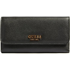 Sieviešu GUESS D Black Purse SWVB8548650BLA Crystal Purse Trifold Black ND Izvēle = P, melns, Moderns