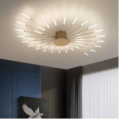 minifair Modern LED griestu gaisma 42 galviņas zelta krāsā Flush Mount griestu gaisma Akrila lampas abažūrs Lustra bērnu istabai Guļamistaba Dzīvojamā istaba 4000K Neitrāla ziedu formas gaisma