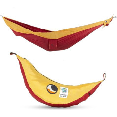 Parachute Hammock King Size – Original Since 1996 Burgundy/Dark Yellow Large and Comfortable 320 x 230 cm Only 700 g Quick Assembly < 1 min Camping Hammock