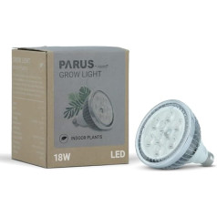 Parus by Venso Growlight Iekštelpu augiem LED E27 augu lampa, pilna spektra, 18 W augu lampa, Venso Ecosolutions, uzlabota fotosintēze, augstāka hlorofila veidošanās, Venso augu lampa, balta krāsa