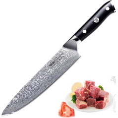 Kitchen Emperor Santoku nazis, Damaska nazis, virtuves nazis, pavāra nazis, 67 slāņi, Damaska nazis ar G10 rokturi