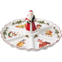 Villeroy und Boch Toy's Fantasy Cabaret Ziemassvētku vecīša figūriņa, servīzes šķīvis no augstas kvalitātes porcelāna, 38 x 38 x 19 cm, apaļš, daudzkrāsains