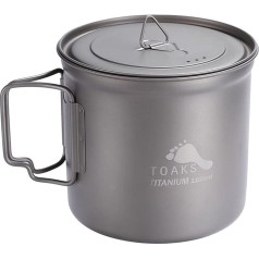 TOAKS Titan Pot 1100 ml āra kempinga krūze krūze mugursoma kempinga piederumi