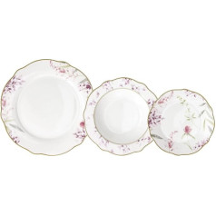 MULTI CASA MEX MCMTGCV070185702 Galda piederumu komplekts, porcelāns, balts