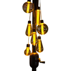 Noma Garden Art : Fit & Forget: 7 Vintage spuldzes Parasol Cluster LED Lights 1017012