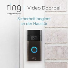 Ring Video Doorbell, Zertifiziert und generalüberholt | Akku Video-Türsprechanlage, 2. Generācija | Funktioniert mit Alexa