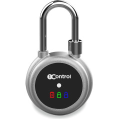 1Control LOCO Smart Bluetooth Padlock, усиленный алюминиевый корпус, аккумулятор с временем работы до 180 дней, погодоустойчивый, сертификация IP67, совместим 