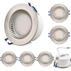 KYOTECH LED iebūvēts starmešu apgaismojums Ultra Flat IP65 Vannas istabas iebūvēts starmešu apgaismojums 6 W 230 V 500 LM Warm White 3000 K Mitrā telpa Dušas iebūvēts starmešu apgaismojums Ūdensizturīgs LED iebūvēts apgaismojums Vannas ista