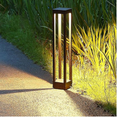 Kingwei LED dārza gaismas ceļa apgaismojums Bollard Lights 3000 K Extra Bright 9 W 4,33 x 4,33 x 23,9 collas āra grīdas lampa IP65 ūdensizturīgs