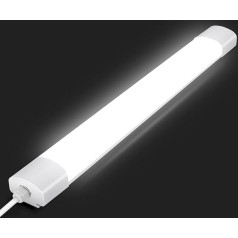 Pack of 4 LED mitro telpu gaisma 120 cm, griestu gaisma LED Tube 36 W 4000 LM, IP66 LED pagraba gaisma, ūdensizturīga mitro telpu lampa, vannas gaisma pagrabam, darbnīcai, garāžai, virtuvei, birojam, neitrāli balta,