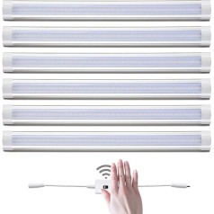 LAMPAOUS 6 x 4 W LED sensora gaisma skapja gaisma Dimmable Light Strip Virtuves apgaismojums zem apgaismojuma gaismas skapja lampa Silti balta skapim Virtuves skapja darba virsmas rakstāmgaldam