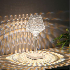 LETOUR Nakts lampa Touch Dimmable Crystal galda lampa Bezvadu dekoratīvā nakts gaisma USB uzlādējams LED Mood Light galda lampa Atmosfēras gaisma dzīvojamai istabai Guļamistaba Restorāns Bārs Viesnīca