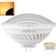 BAOMING PAR56 GX16D ligzda 26 W 230 V SMD LED 300 W halogēnās spuldzes ekvivalents platam plūdu gaismas leņķim Silti balta 3000 K iekštelpu apgaismojums