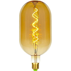 TIANFAN LED spuldzes T140 Vintage Light Bulb 4W Dimmable Spiral Filament Giant Edisona spuldze 220-240V E27 Īpaša dekoratīvā spuldze zelta krāsā