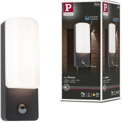 Paulmann Bonnie 94851 LED āra sienas gaisma ar kustības sensoru IP44 93 x 77 mm 3000 K 8,5 W 560 lm 230 V antracīta alumīnija āra gaisma