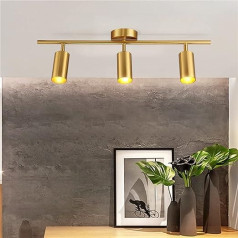 Hobaca GU10 3 gaismas Modern Gold LED griestu starmeši Prožektoru starmeši Bar Downlight Flush-Mounted griestu gaisma virtuvei Ēdamistaba in Spotlight Picture Light Dzīvojamā istaba Focus Light Display