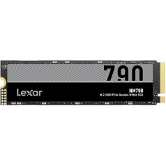 Lexar NM790 4TB, M.2 2280 PCIe Gen4x4 NVMe 1.4 SSD, līdz 7400MB/s lasīšanai, 6500MB/s rakstīšanai, iekšējais cietvielu disks PS5, datoriem, klēpjdatoriem un spēlētājiem (LNM790X004T-RNNNG)