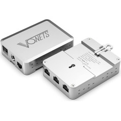 VONETS Industrial PoE Gigabit Ethernet tīkla komutators Ethernet RJ45 Splitter Extender Plug & Play 10/100/1000M 3PoE +1 SFP+1 Uplink (5 porti) Metāla universāls tīkla ierīcēm VSP510