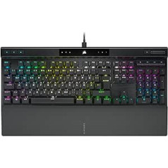 CORSAIR K70 RGB PRO mehāniskā vadu spēļu tastatūra - Cherry MX sarkanie lineārie slēdži - PBT Double-Shot taustiņu vāciņi - iCUE saderīga - QWERTZ DE - PC, Mac, Xbox - melna