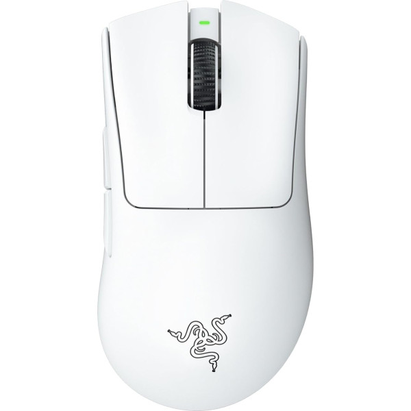 Razer DeathAdder V3 Pro viegla bezvadu ergonomiska sporta pele (64 g viegla konstrukcija, Focus Pro 30K optiskais sensors, peles slēdzis 3. paaudzes, HyperSpeed Wireless) Balta