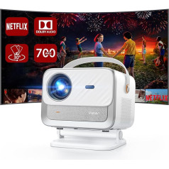 YABER V12 projektors ar Netflix, Dolby Audio projektors 4K, 1080P 700ANSI projektors Full HD ar statīvu, autofokusa projektors ar WiFi 6 un Bluetooth 5.2, 60 Hz projektors mājas kinam