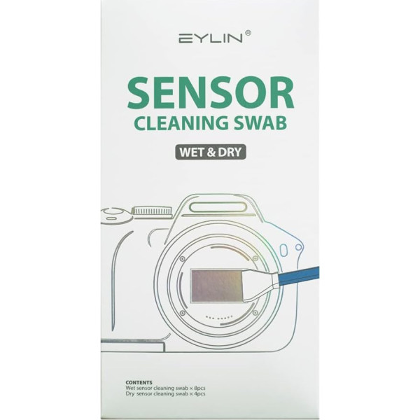 EYLIN Full Frame Camera Sensor Cleaning Wipes 12 Pack Pre Humidified Dust Free for Digital SLR CCD CMOS Clean