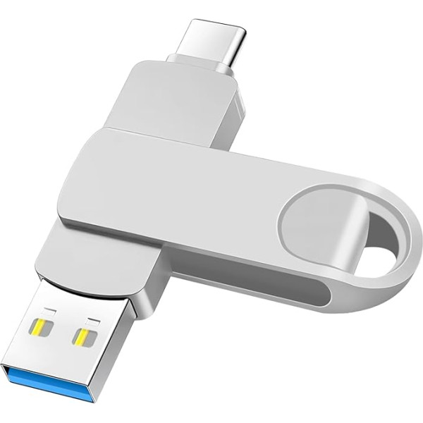 jelciey USB C Stick 512GB USB Stick USB C Metall Speicherstick USB-Stick, 2 in1 Dual-USB Type C + USB A OTG Flash Laufwerk Externer Speichererweiterung für Smartphone Android Laptop PC