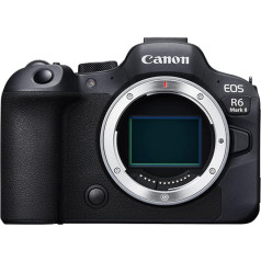 Canon EOS R6 Mark II sistēmas kamera - bezspoguļa pilna formāta kamera (hibrīda kamera ar inteliģento automātisko fokusēšanu un motīva noteikšanu, 4K videokamera, 40 kadri sekundē, WiFi, Bluetooth, AI vadība)