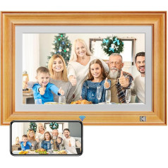 KODAK digitālais bilžu rāmis 14,1 collu WLAN elektroniskais bilžu rāmis Full HD IPS skārienjūtīgais ekrāns Smart Photo Frame Cloud ar lietotni, 32 GB atmiņa, automātiska rotācija, koplietošana bildēm, mūzika, video