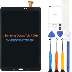 ARSSLY LCD ekrāns priekš Samsung Galaxy Tab A 2016 SM-T580 T585 T587 10.1 collu displejs Rezerves skārienjūtīgais ekrāns Digitazer montāža ar remonta komplektu