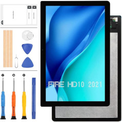 10.1 Inch Screen Replacement for Amazon Fire HD 10 HD10 2021 11th Gen T76N2B LCD Touch Panel for Amazon Fire HD10 Plus 2021 (11th Generation) T76N2P Display Glass Full Digitizer Montact Age set