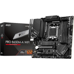 MSI PRO B650M-A WiFi ProSeries Motherboard (AMD Ryzen 8000/7000, AM5, DDR5, PCIe 4.0, M.2, SATA 6Gb/s, USB 3.2 Gen 2, HDMI/DP, Wi-Fi 6E, Bluetooth 5.3, 2.5Gbps LAN, mATX)