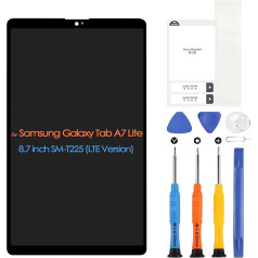 LCD displejs für Samsung Galaxy Tab A7 Lite T225 LCD displejs SM-T225 Screen Touch Digitizer mit Werkzeugen (melns, LTE versija)