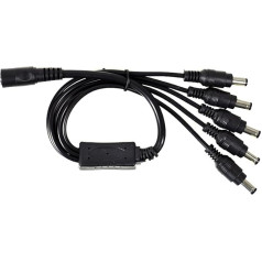 1 x 5 Power Splitter Kabel für DVR und Überwachungskameras
